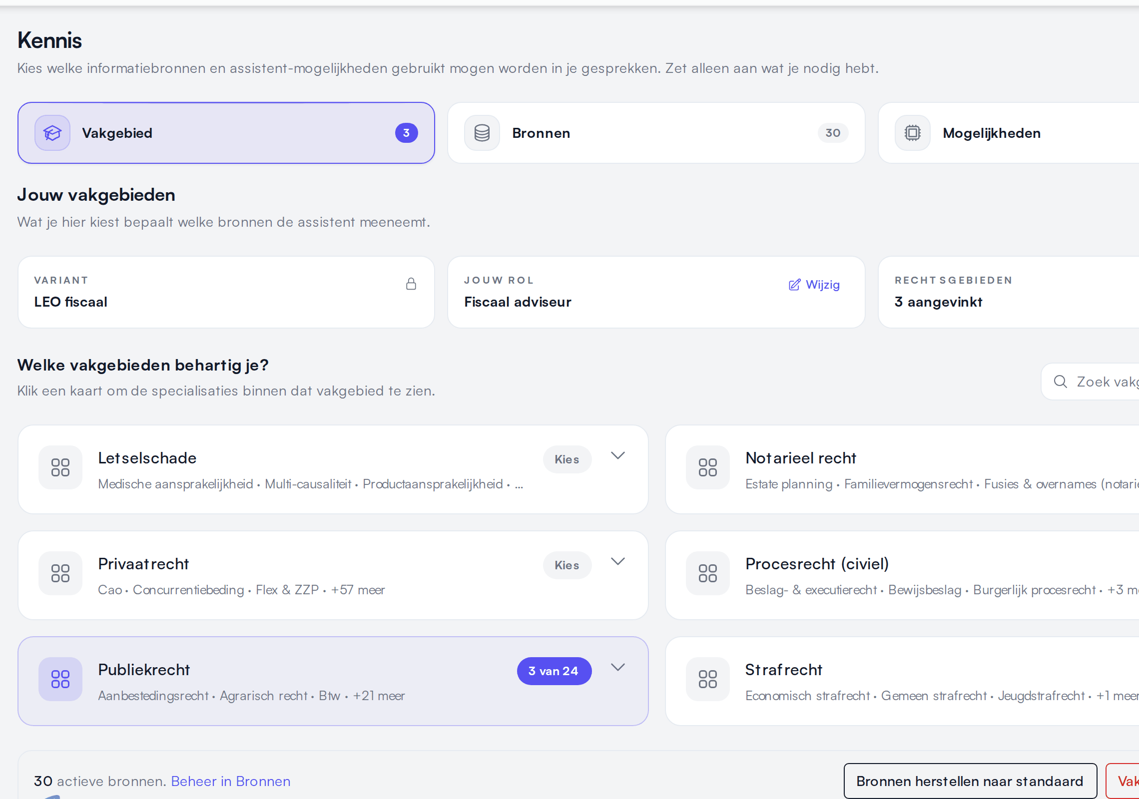 Uw rol en vakgebied staan al klaar